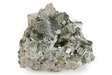 Gleaming Cubic Pyrite Crystals on Rhodochrosite and Quartz - Peru #382037-2